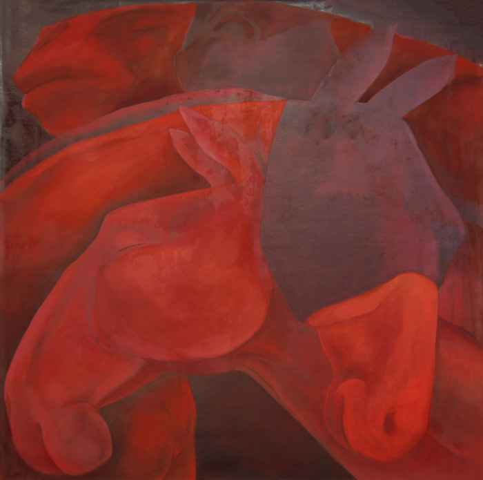 oil painting of a horse